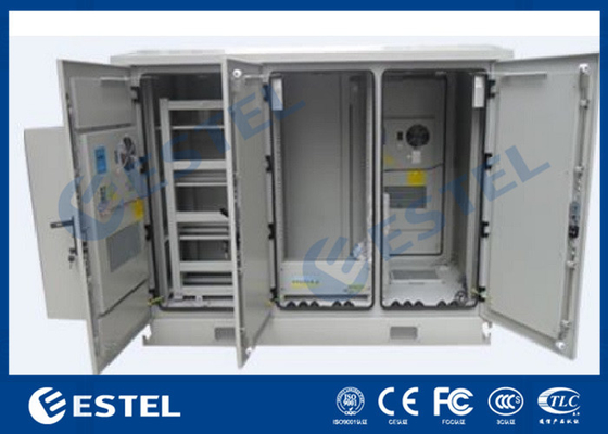 China Condicionador de ar do compartimento IP55 três que refrigera armários exteriores das telecomunicações com quatro portas fornecedor