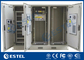 Armário exterior de três telecomunicações do compartimento com os três condicionadores de ar refrigerando da capacidade 1000W fornecedor