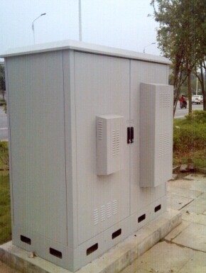 China Armário exterior da rua de dois compartimentos com dois o condicionador de ar, IP55, cerco, abrigo fornecedor