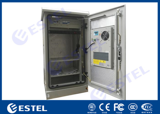 China 24U escolhem o armário exterior das telecomunicações da parede com refrigerar material de aço galvanizado do condicionador de ar da isolação térmica fornecedor