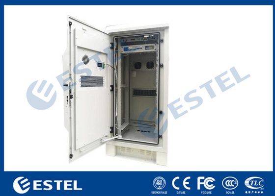 China IP55 19&quot; armário exterior das telecomunicações da cremalheira com refrigerar da porta da rua e da porta traseira, do condicionador de ar e do permutador de calor fornecedor