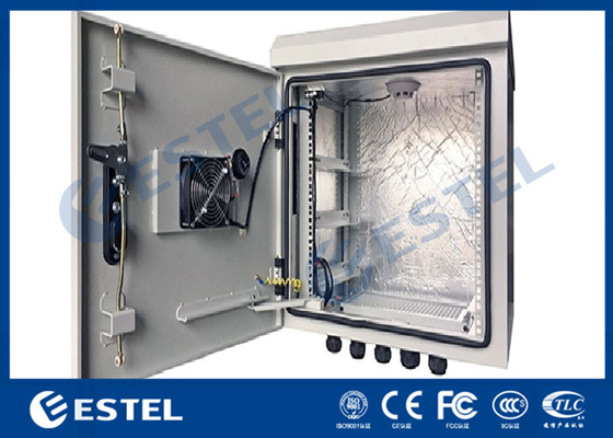 China Polo montou o armário exterior dos ventiladores de refrigeração com o fechamento de ponto três contra-roubo fornecedor