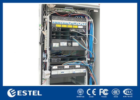 Sistema de alimentação 48VDC 300A 40U aço galvanizado impermeável gabinete de telecomunicações exterior fornecedor
