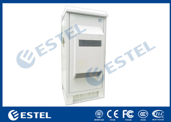 IP55 19&quot; armário exterior das telecomunicações da cremalheira com refrigerar da porta da rua e da porta traseira, do condicionador de ar e do permutador de calor fornecedor