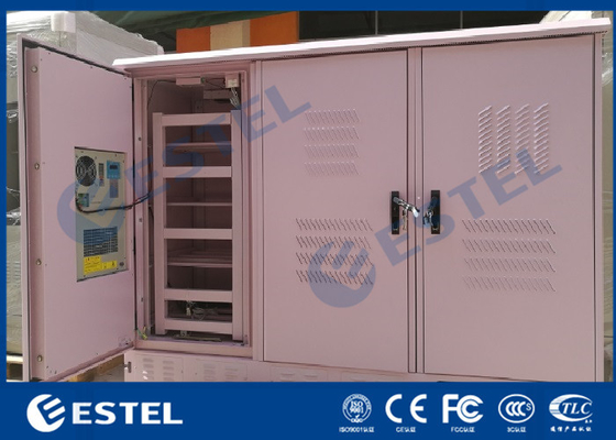 IP55 triplicam a baía que submete o armário refrigerando exterior do cerco das telecomunicações/do condicionador de ar das portas cor três do rosa fornecedor