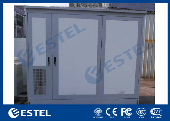 Baía três que submete refrigerar branco do condicionador de ar das portas da cor três do armário exterior da estação base das telecomunicações fornecedor