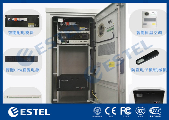 Aço galvanizado IP55 exterior do armário das telecomunicações do acesso dianteiro com PDU de UPS fornecedor