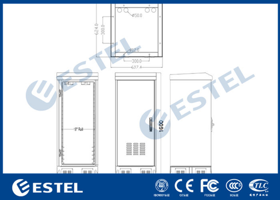 Fã IP55 que refrigera armários exteriores do equipamento com o trilho de racking do padrão 19 fornecedor