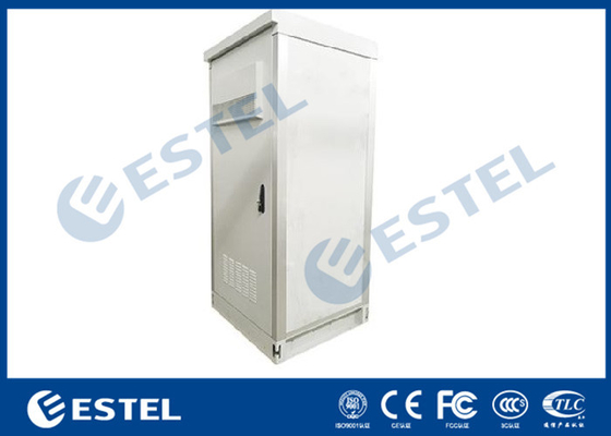 Fãs que refrigeram a parede exterior de aço galvanizada do dobro do armário IP55 das telecomunicações com isolação térmica fornecedor