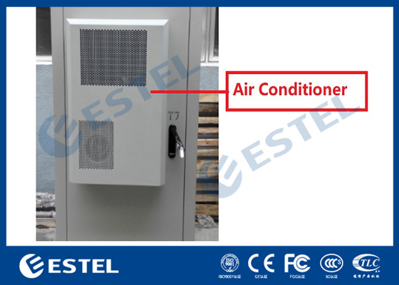 19&quot; armário exterior dobro das telecomunicações da isolação térmica da parede da cremalheira com condicionador de ar fornecedor