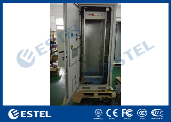 19&quot; armário exterior dobro das telecomunicações da isolação térmica da parede da cremalheira com condicionador de ar fornecedor