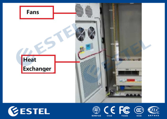 Armário exterior do equipamento do sistema de refrigeração do permutador de calor IP55 que inclui 19&quot; cremalheira fornecedor