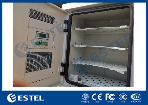 Armário exterior galvanizado integrado das telecomunicações da parede dobro de aço que inclui quatro bandejas do equipamento fornecedor