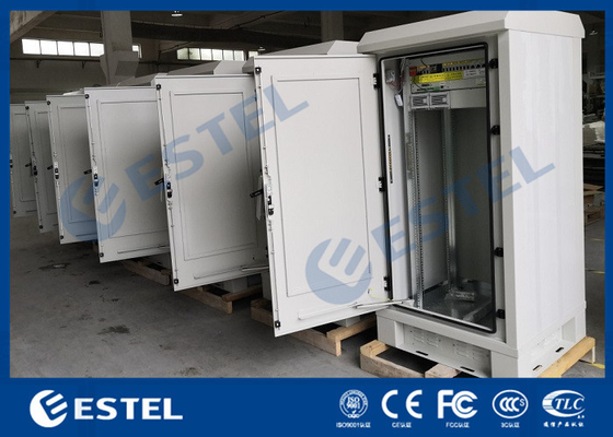 Condicionador de ar da parede do dobro do material à prova de fogo que refrigera o armário exterior de aço galvanizado das telecomunicações fornecedor