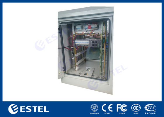 Uns condicionador de ar de Front Door 600W e DC48V ventilam o fechamento contra-roubo galvanizaram o armário exterior de aço fornecedor